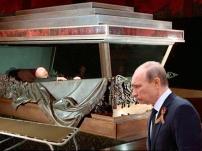 Путин и Ленин в Мавзолее (коллаж). Источник - uinp.info Путин и Ленин в Мавзолее (коллаж). Источник - uinp.info